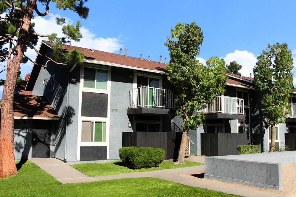 This image shows the exterior photo of Parc Mountain View Apartments